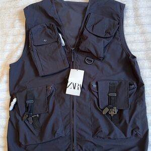 Zara Charcoal Utility Vest